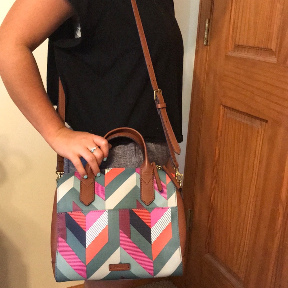 Authentic Fossil Fiona Satchel Handbag